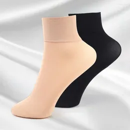 Women Socks 5Pairs Fashion Men Autumn Winter Warm Ladies Girls Solid Color Wide Mouth Nylon Ankle
