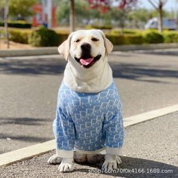 Pet Large Big Dog Tide Brand Autumn and Winter Warmth Anti Dropping Sweater Golden Hair Labrador Border Collie Clothes