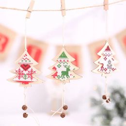 Christmas Decorations 3 Wooden Star Tree Pendant Party Home Bar Navidad Decoraciones