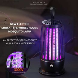Mosquito Killer Lamps Electric mosquito repellent lamp silent insect LED non radiative USB rechargeable outdoor repelle YQ240417