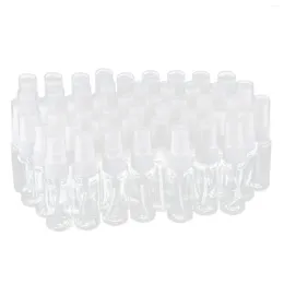 Storage Bottles 50PCS Empty Clear Plastic Fine Mist Spray With Microfiber Cleaning Cloth 20ml Refillable Container