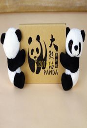 10pcslot Whole 10cm Plush doll Panda curtain clip bookmark notes clip Children gift7335743