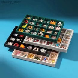 Accessories Packaging Organisers Velvet 24 grid Jewellery tray ring earrings hair clip brooch necklace pendant Jewellery display panel Y240417