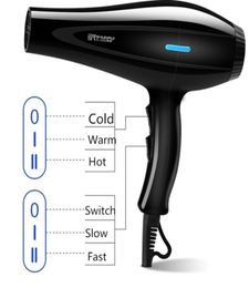 Hair Dryers Professional Hairdressing Equipment Electric Hair Dryer Cold Air Negative Ion Salon Hair Dryer With Diffuser Strong W6461139