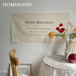 Table Napkin 50x100cm Polyester Fiber Happy Birthday Retro Hanging Cloth Background Pography Props Wall Decoration