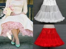 Ruffled Petticoats Colorful Custom Made Any Colors Underskirt 1950s Petticoat Vintage Tulle Skirt For Bridal Gowns Formal Dresses 2281181