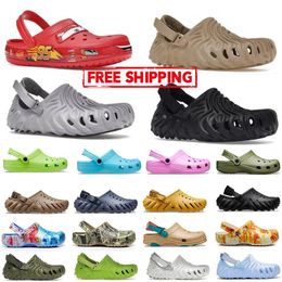 free shipping clog designer cros sandals men women kids slides slippers beach flat classic triple white black blue green pink red outdoor waterproof shoes size 35-46