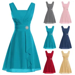 Casual Dresses Bridesmaid Wedding Party Dress Women High-waist Cocktail Ball Formal Gown Prom Elegant Loose A-line
