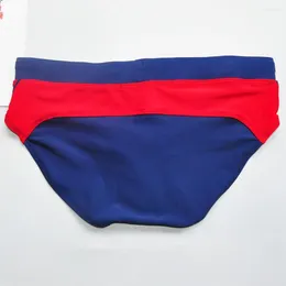 Men's Swimwear Color-blocked Swimming Briefs Swim Shorts Quick Dry Low Waist For Water Sports Surfing Bathing Slim