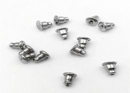 100PCS Stainless Steel Earring Backs Bullet Stoppers Earrings Plugs Earrings Stoper DIY Silver Plated Colour Findings Jewellery Acces7942295