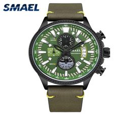 SMAEL Men039s Watch Double hollow windows 2019 Top Brand Luxury Watch Men Luminous mode Watches Leather relogio masculino 909733095614