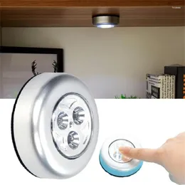 Wall Lamp Led Light Use For Home Kitchen Bedroom Clap Lights Round Touch Control Small Emergency Stick Night