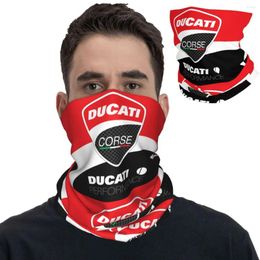 Scarves Ducatis Performance Motorcycle Bandana Neck Cover Printed Racing Team Mask Scarf Warm Headwear Cycling Unisex Adult Washable