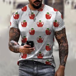 Men's T Shirts Fruit T-shirt 3D Printing Pineapple Pattern Women's Short Sleeve Novelty Street Clothing Top