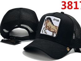 2019 new high quality mesh baseball cap fashion designer bear wolf horse embroidery luxury hat European American style golf sport 1401329