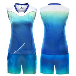 Womens Breathable Sleeveless Volleyball Jersey Set Quick-dry Volleyball Uniform Team Game Competition Training Sportswear 240416