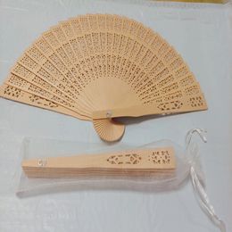 Personalised Customised Wooden Fan Wedding Favours Gifts Sandalwood Hand Party Decoration 20Cm Wood Folding 240407