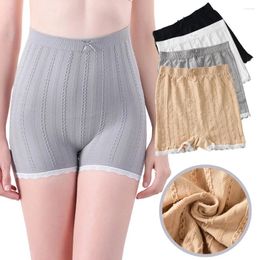 Women's Panties Women Fashion Underwear Solid Color Short Pants High Waist Safety Lace Stretch Breathable Soft