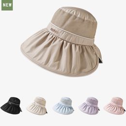 Outdoor Sun Hat Protection Safari Cap Wide Brim Fishing Hat Summer Outdoor Large Brim anti-uv Sun Hat Bucket Hat Sunscreen Hats for womens