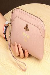 Genuine cow leather women shell long style designer wallets female fashion casual zero purses lady phone clutchs2919649
