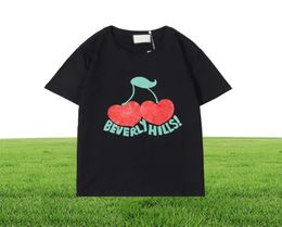 2022s beverly hills Cherry designer tshirt men fashion luxury clothing short sleeve women Punk print letter Summer Skateboard bre9167930