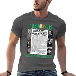 Men's Polos IRISH PROCLAMATION 1916 T-Shirt Oversized T Shirts Quick Drying Vintage Shirt Mens