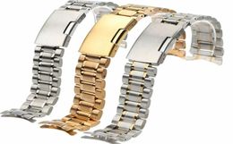 Watch Bands Curved End 18mm 20mm 22mm Stainless Steel Strap Band Watchband Replacement1603062