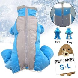 Dog Apparel Winter Wear Pet Clothes Thickened Warm Windproof Cotton-padded Jacket Comfortable Reflective Four-legged