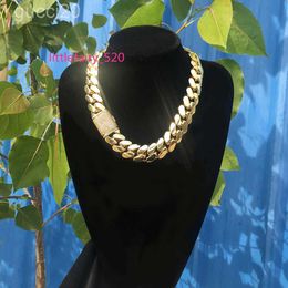 Pendant Necklaces Wholesale Choker 18k Gold Custom Cuban Link Chain 24k Miami 20mm Necklace 7P6E 3IHC MSZA