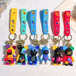 Fashion Cartoon Movie Character Keychain Rubber And Key Ring For Backpack Jewelry Keychain 084029