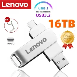 Adapter Lenovo 16TB USB 3.2 Flash Drive U Disc TypeC Interface High Speed Transfer 8TB 4TB Large Capacity Metal Pendrive Memoria Stick