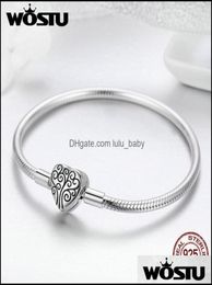Link Chain Bracelets Jewellery Wostu Genuine 925 Sterling Sier Tree Of Life Charm Bracelet Bangle For Women Fit Original Brand Diy B9803628