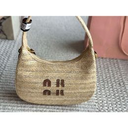 New Designer Bag Woven Armpit Bag Small Capacity Zipper Letter Mini Vacation Beach Bag For Woman CYX041701