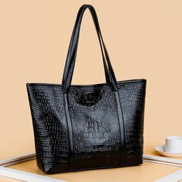 Drawstring Fashion Handbags Skillful Manufacture Women Large Capacity Handbag Crocodile Leather Shoulder Bag Travel Shopping Tote