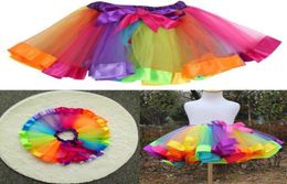 Colourful Tutu Skirt Kids Clothes Tutu Dance Wear Skirts Ballet Pettiskirts Dance Rainbow Skirt Dance Skirt Pettiskirt KKA41405750493