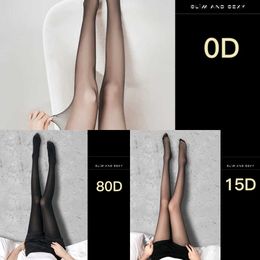 CDE2 Sexy Socks Sexy Women Silk Pantyhose Black Stockings Leggings Hosiery Sheer Tights Slim Breathable See Through Anti-hook Ultra Thin Bottom 240416