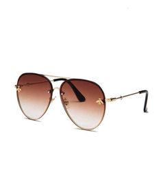 Luxury g Bee Pilot Sunglasses Women Fashion Shades Metal Frame Vintage Brand Glasses Men Designer Male Female Uv4009022985