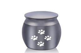 30 x 40mm Pets Dog Cat Paw Cremation Ashes Urn Aluminum alloy Urns Keepsake Casket Columbarium Mini Storage Tank Pets Memorials6020988