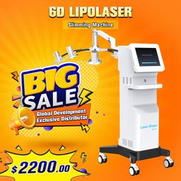 6D Laser Lipolaser Weight Loss Slimming Machine Non Invasive 532nm 635nm Lipo Laser Fat Melting 532nm Green Laser Fat Removal Body Contouring Machine