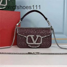 Messenger Shoulder Handbag Bags Light Single Square Designer New Luxury Crystal Portable Letter Valenn Shiny Purse Small Magnetic Buckle Bag EGOD