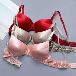 Bras Silk Bra Double-sided Seamless Underwear Women's Thin Style Without Steel Ring Breathable