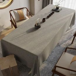 Table Cloth Chinese Classical Cotton Linen Tablecloth Fabric Waterproof Tea Solid Colour Tablecl K6Y661