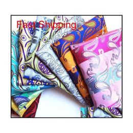 Neck Ties New Arriver Men Paisley Tie Pattern Pocket Square Handkerchief Silk Hanki Qylkdx Dhseller2010 Drop Delivery Dhjne