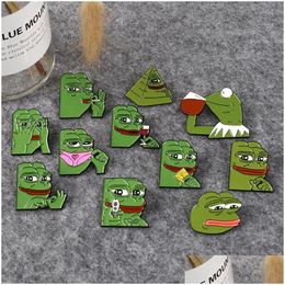 Cartoon Accessories Funny Badge The Frog Enamel Pins Brooch Animal Jewelry Gift For Friends Drop Delivery Baby Kids Maternity Product Dhirt