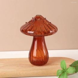 Vases Unique Beauty Vase Single Stem Flower Mushroom Glass Planter For Home Decoration Plant Women Flowers