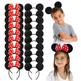 1224pcs Mouse Ears Headbands Hair Band Adults and Children Costume Event Boys Girls Birthday Party Gifts 240417