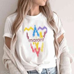 Marant Femme T-Shirt Cotton Haruku T Shirt O-Neck Women Causal Tshirts Fashion Loose Tee Tshirt Isabel Marant T Shirt 663