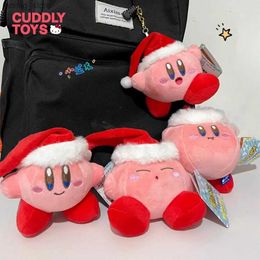 Plush Keychains Kirby Plush Doll Toys Pendant Cartoon Soft Pp Cotton Kawaii Kirby Cute Plush Keychain Pendant for Child Girls Christmas Present Y240415