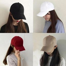 Wide Brim Hats Korean Chic Casual Plain Baseball Caps Unisex Solid Color Summer Outdoor Fashion Curved Hip Hop Sunscreen For Women Men