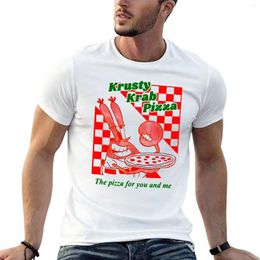 Men's Polos Krusty Krab Pizza T-Shirt Vintage Clothes Custom T Shirt Man Mens Funny Shirts